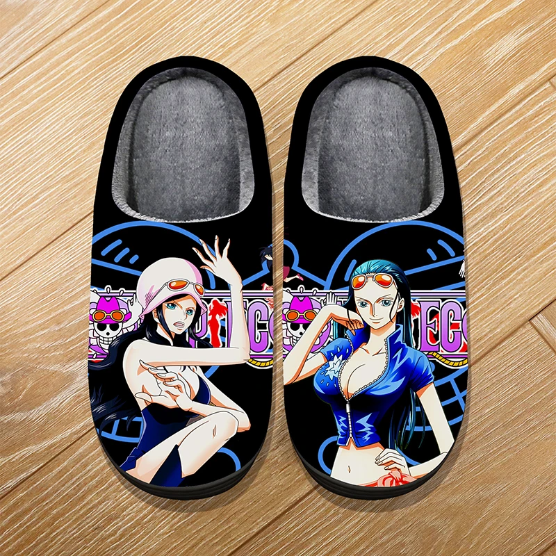 Custom Size Winter Home Soft Warm Cartoon Slippers For Adult Kids Anime ONE PIECE Tony Tony Chopper Cosplay Indoor Cute Slippers