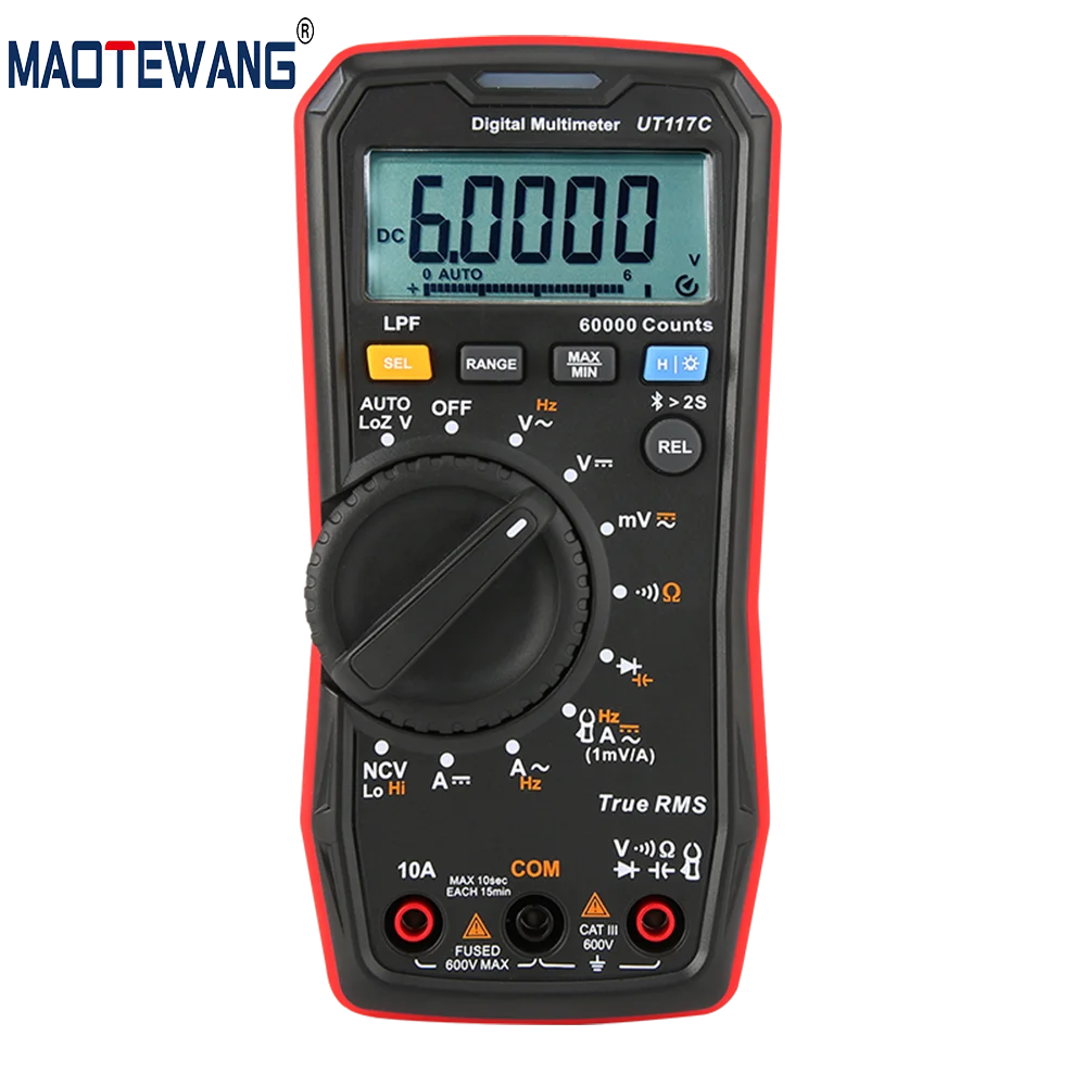 UT117C High-precision True RMS Digital Multimeter 60000 counts AC DC Ammeter Voltmeter LPF DiodeTester Bluetooth Multi Meter