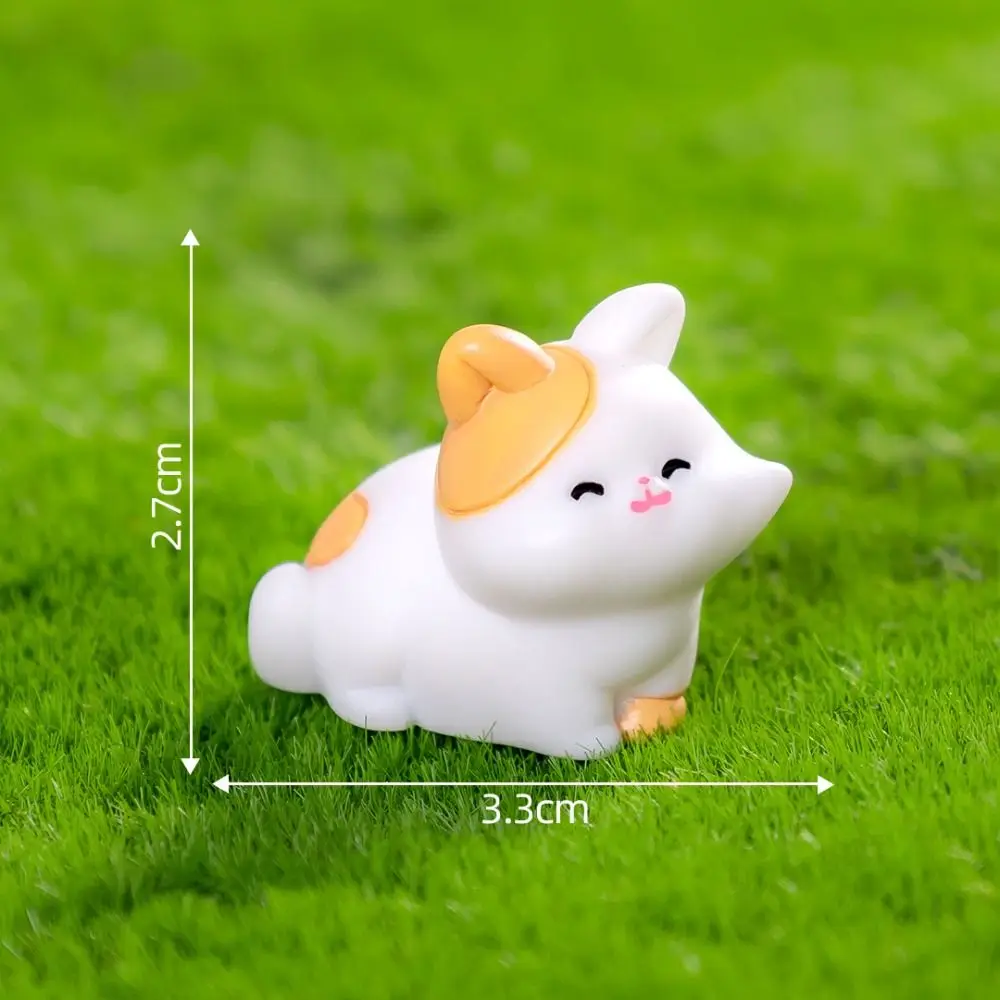 

Cute Kiss on Face Animals Figurines Resin Crafts DIY Mini Animals Ornament Rabbit Cat Frog Cartoon Micro Landscape Decoration
