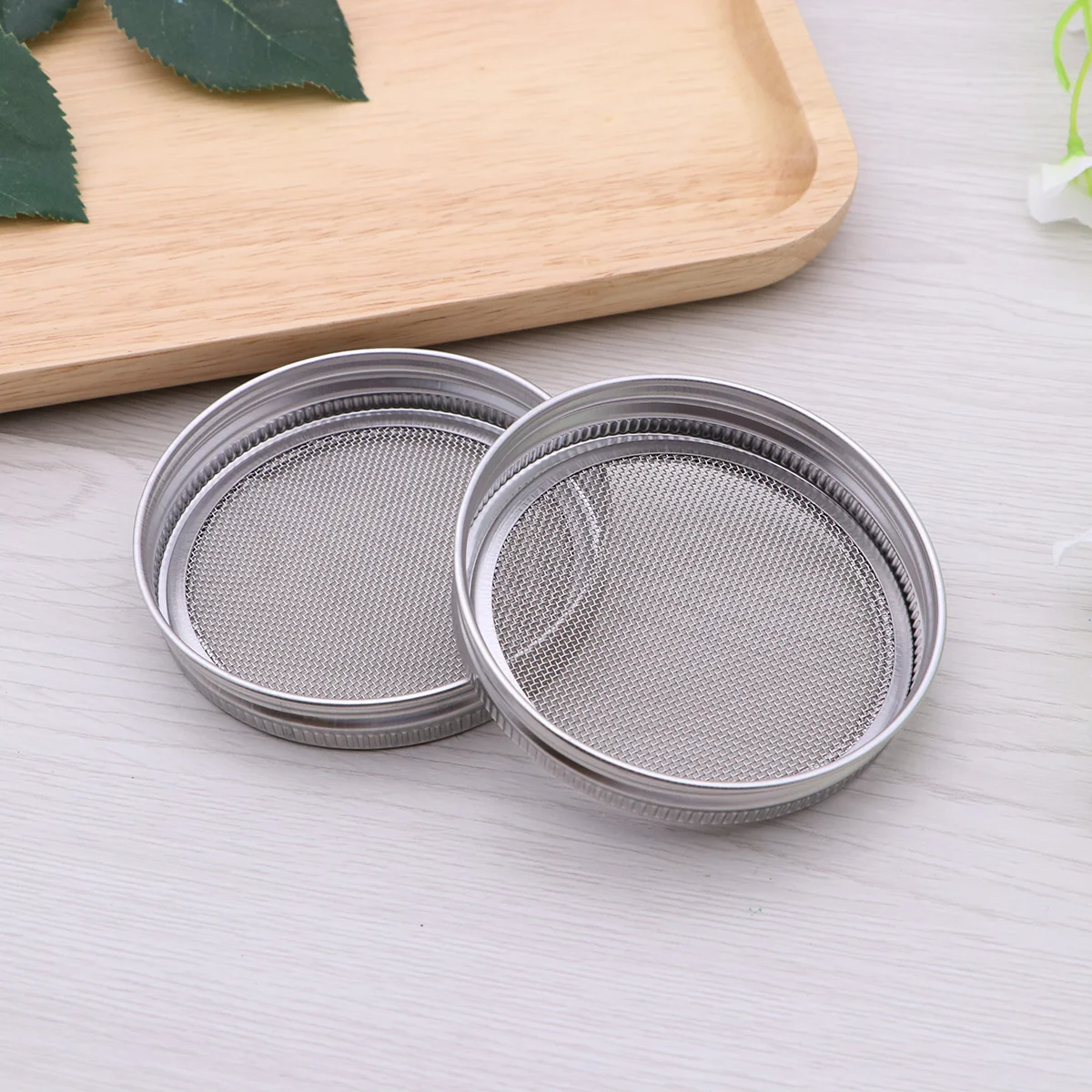 4 Pcs Sprouting Lids for Mason Jars Bean Sprouts Stainless Steel Screen Mother Strainer