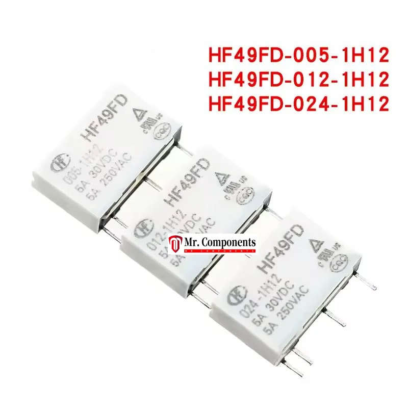 1PCS Relay HF49FD-005 012 024 1H11 1H11T 1H12 T 4 pins 5A 5V 12V 24V New In stock