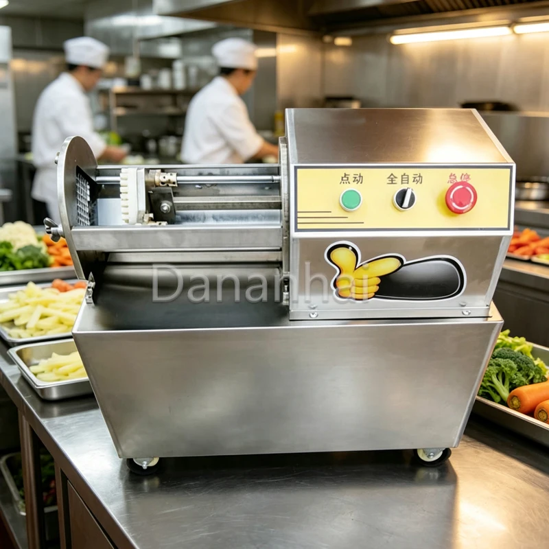 Multifunctional Electric Potato Chip Maker Efficient French Fries Slicer Vegetable Cutter for Home Kitchen Use