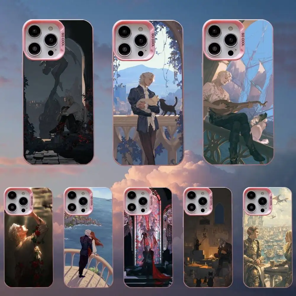 

Elf Castle Art Phone Case For iPhone 16,15,14,13,12,11,Mini,Pro,SE,MAX Pink Matte Silicone Cover