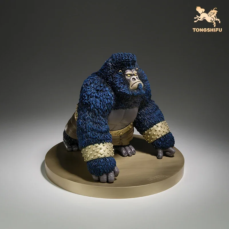 النحاس الحرفية الصينية الكرتون فيلم الكونغ فو الباندا تماثيل صغيرة على شكل حيوانات الغوريلا المنحوتات زخرفة سطح المكتب فن الديكور جمع