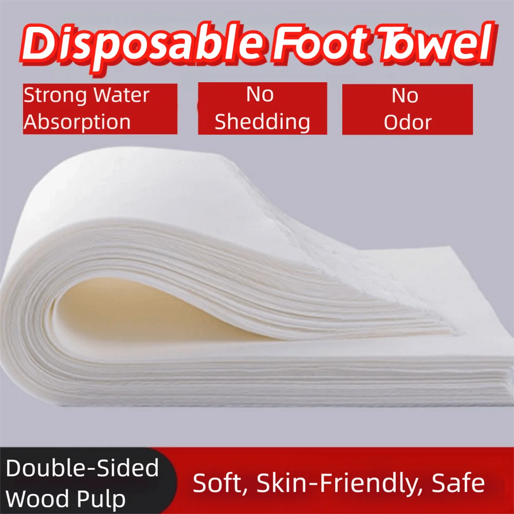 

190Pcs Wood Pulping Disposable Bath Towel White Anti-dirty Foot Spa Towel Breathable Non-Woven Face Towel Outdoor Travel