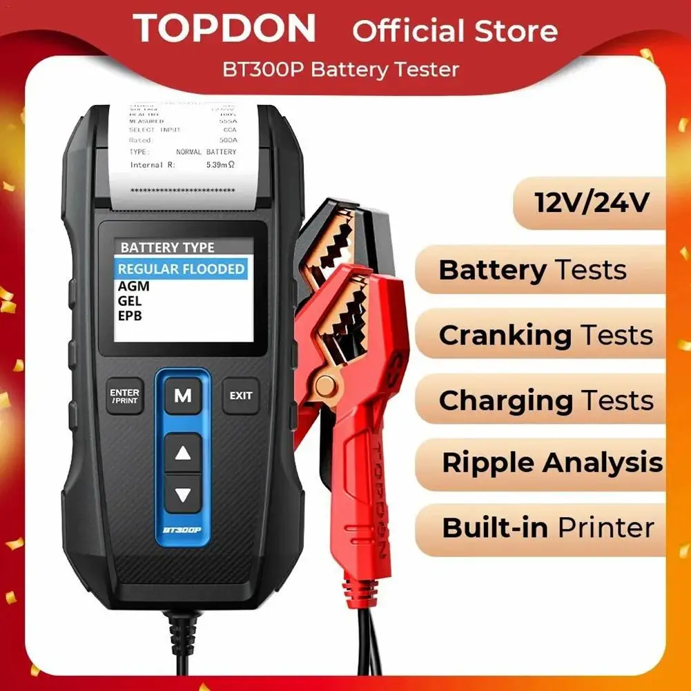 

Global Version 12V/24V Battery Tester Power Analyzer Diagnostic Tool For Cars And Motorcycles