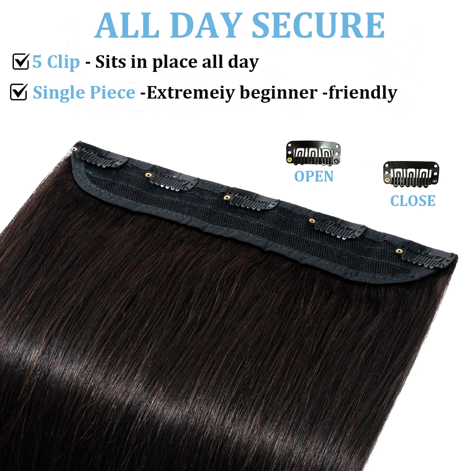 100% Brazilian Natural Human Remy Hair Extensions 14