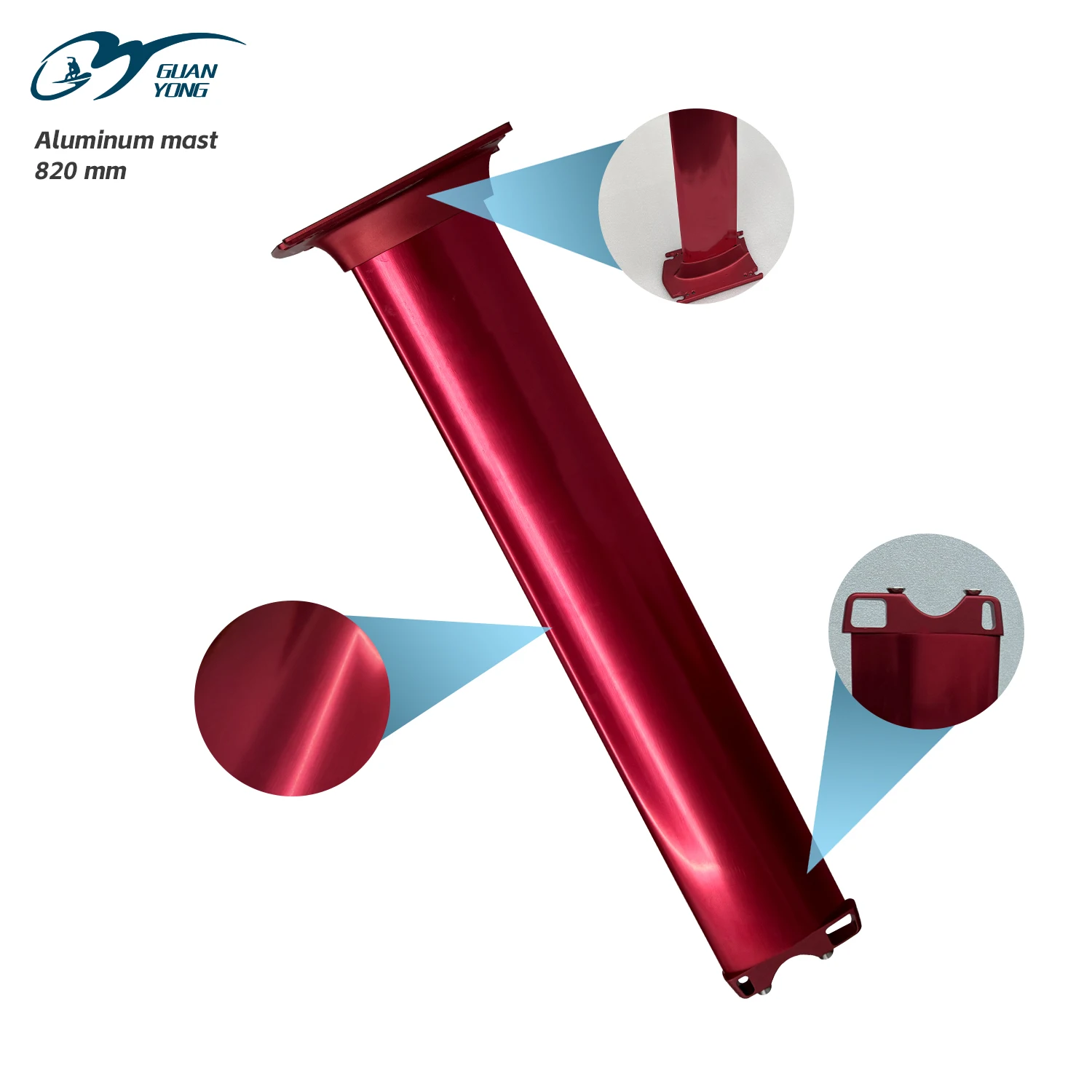 UltraCheap Red Customizable Kitesurfing Accessories 625mm Fuselage 75/82 Mast Base Water Sports SUP Surfing Equipment