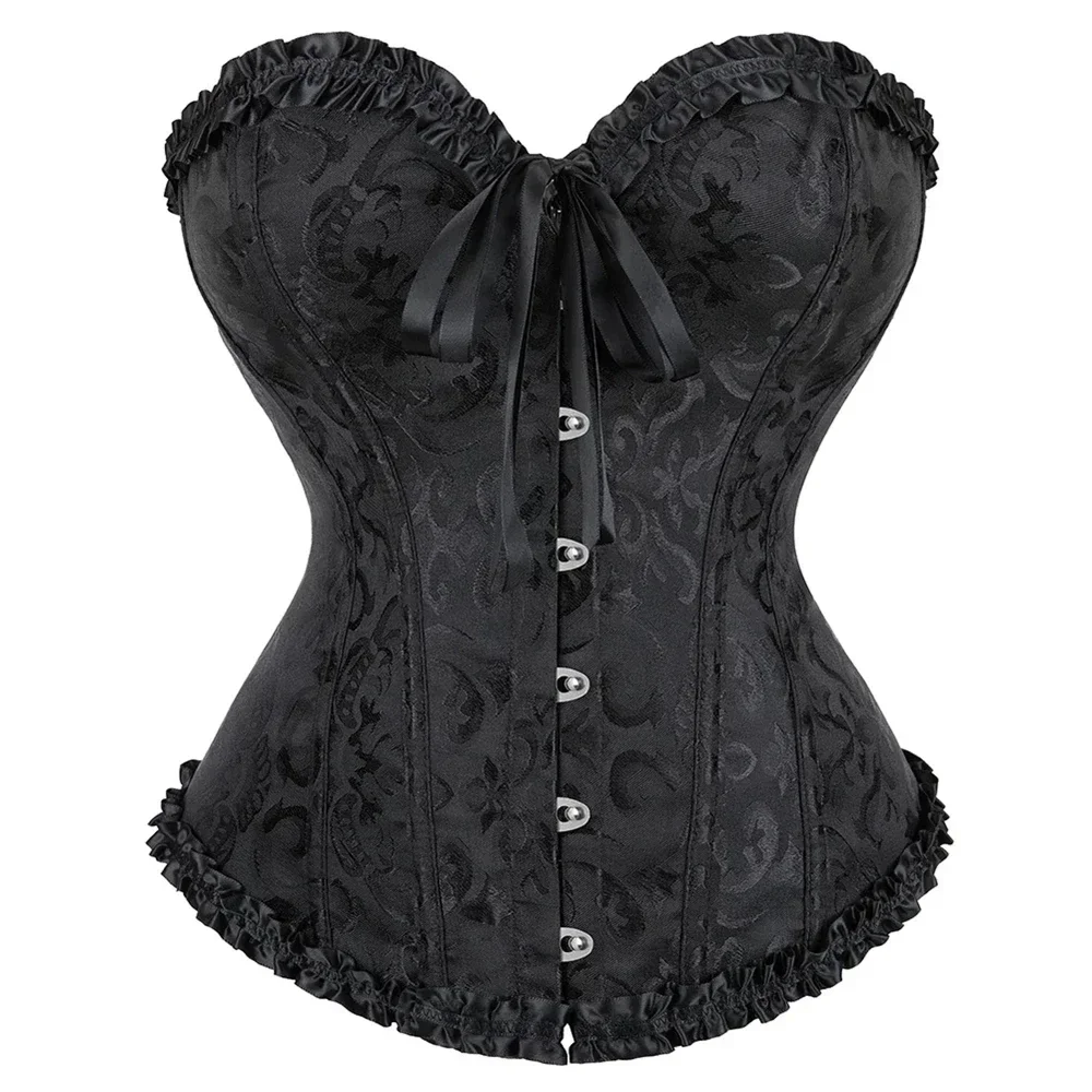 Vintage Corset Top Gothic Corsets Steampunk Bustier Lace Up Corsage Plus Size Sexy Bustiers Carnival Holiday Party Club Costumes