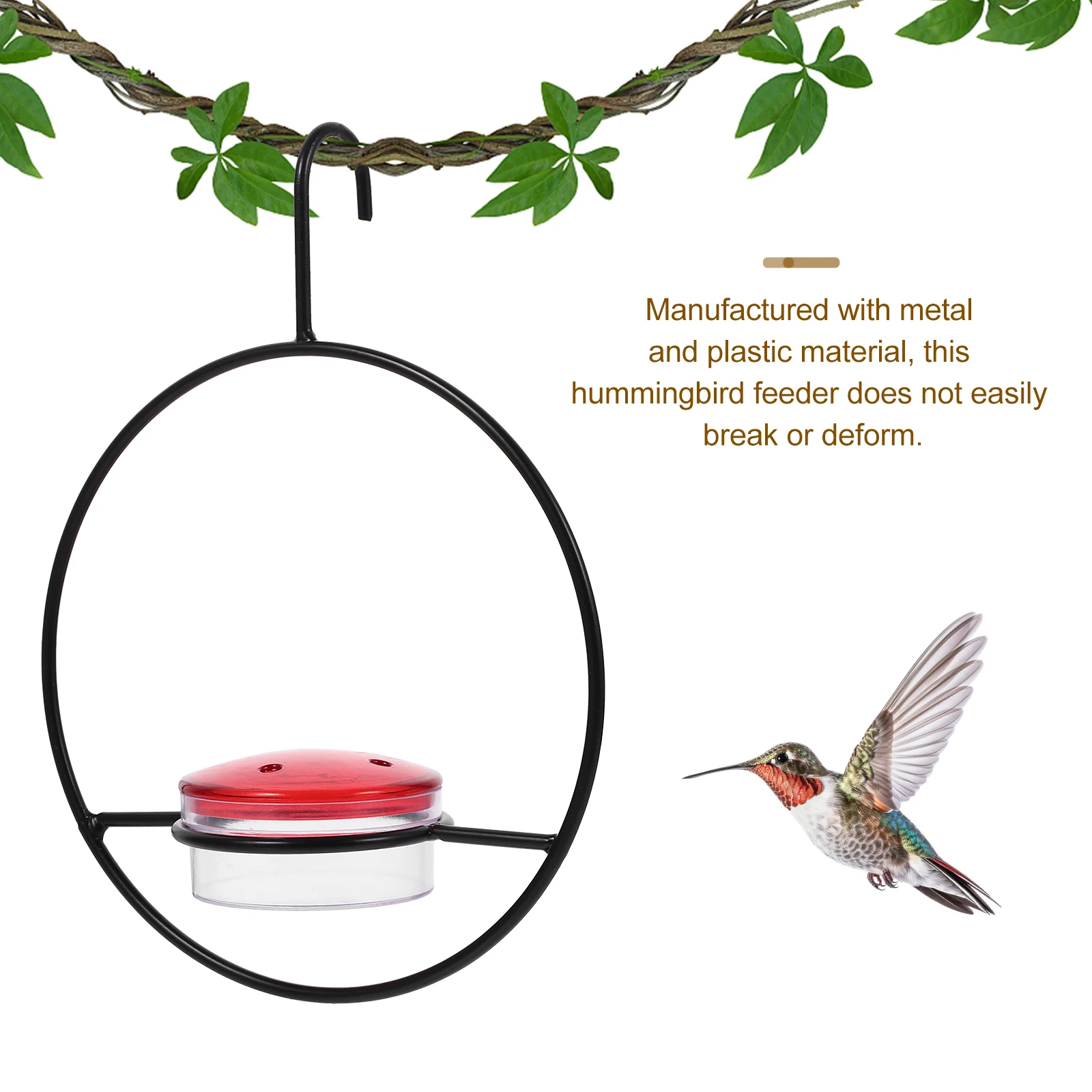 

Hummingbird Feeder Hanging Type Water Feeding Tool For Garden Patio Outdoor Small Bird Feed Container Clean Durable