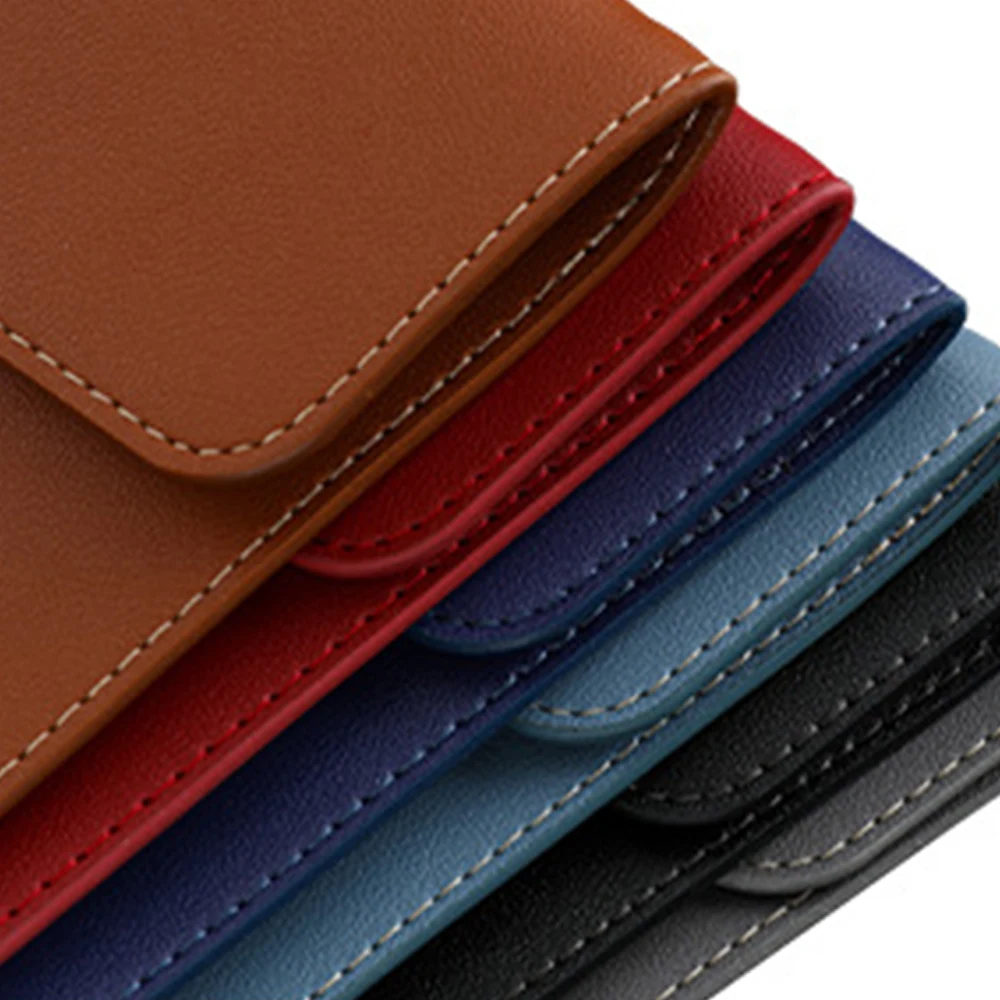 A4 PU Leather File Pocket With Snap Buckle Dustproof Large Capacity Documents Pouch Business File Folder Office School Supplies