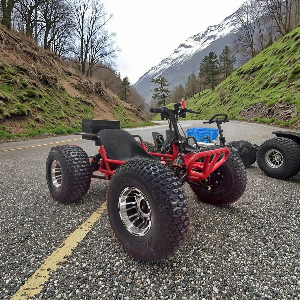 

Chinese Factory 2025 Outdoors Battery Electric 10inch Tryes Go Kart off Road Pull Start Hydraulic Brake Drift Kart