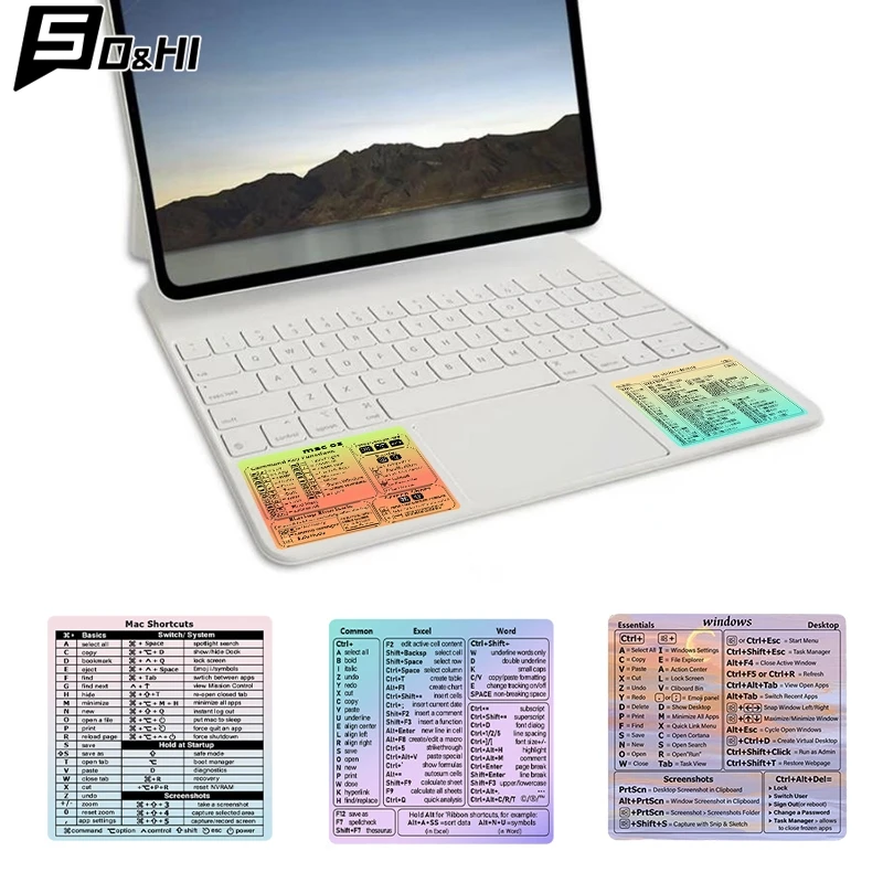 1Pcs For Windows Computer Reference Keyboard Shortcut Sticker Adhesive Sticker For Laptop Desktop