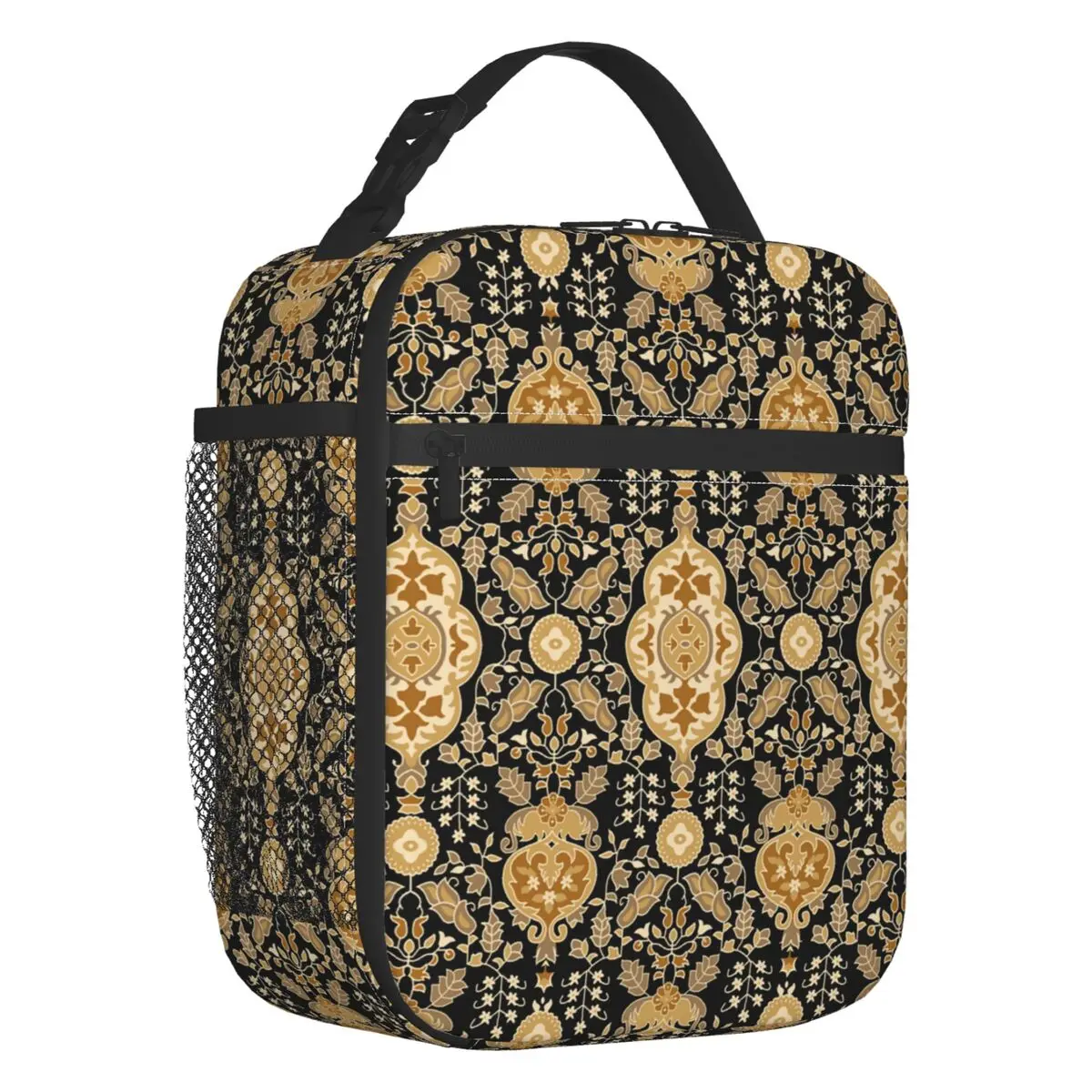 Bohemian Antique Persian Thermal Insulated Lunch Bag Ethnic Style Resuable Lunch Tote Outdoor Camping Travel Storage Food Box