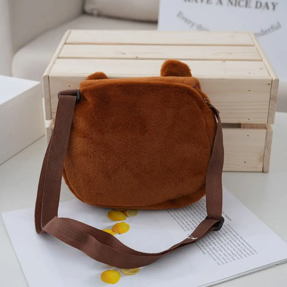 Plush Capybara Capybara Plush กระเป๋าเป้สะพายหลังสัตว์การ์ตูนตุ๊กตา Capybara Crossbody กระเป๋าน่ารักผ้าฝ้ายกระเป๋าสะพายการ์ตูน