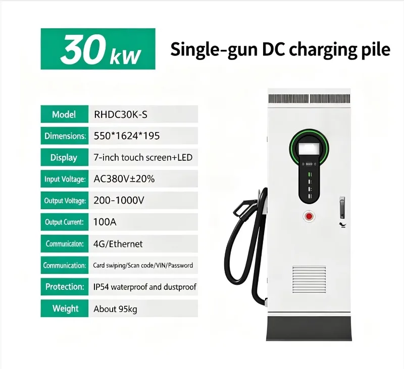 30kW AC 40kW DC Fast EV Charger Wall-mount CCS1/CCS2 Commercial EV Charging Station AC380V Input 0-250A Output For Electric