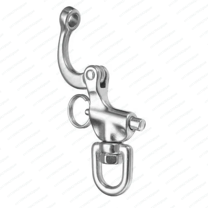 1pcs Stainless Steel Rotary Spring Hook Quick Release Boat Chain Eye Shackle Swivel Bracket Snap Hook Hardware Tool 70mm view 3