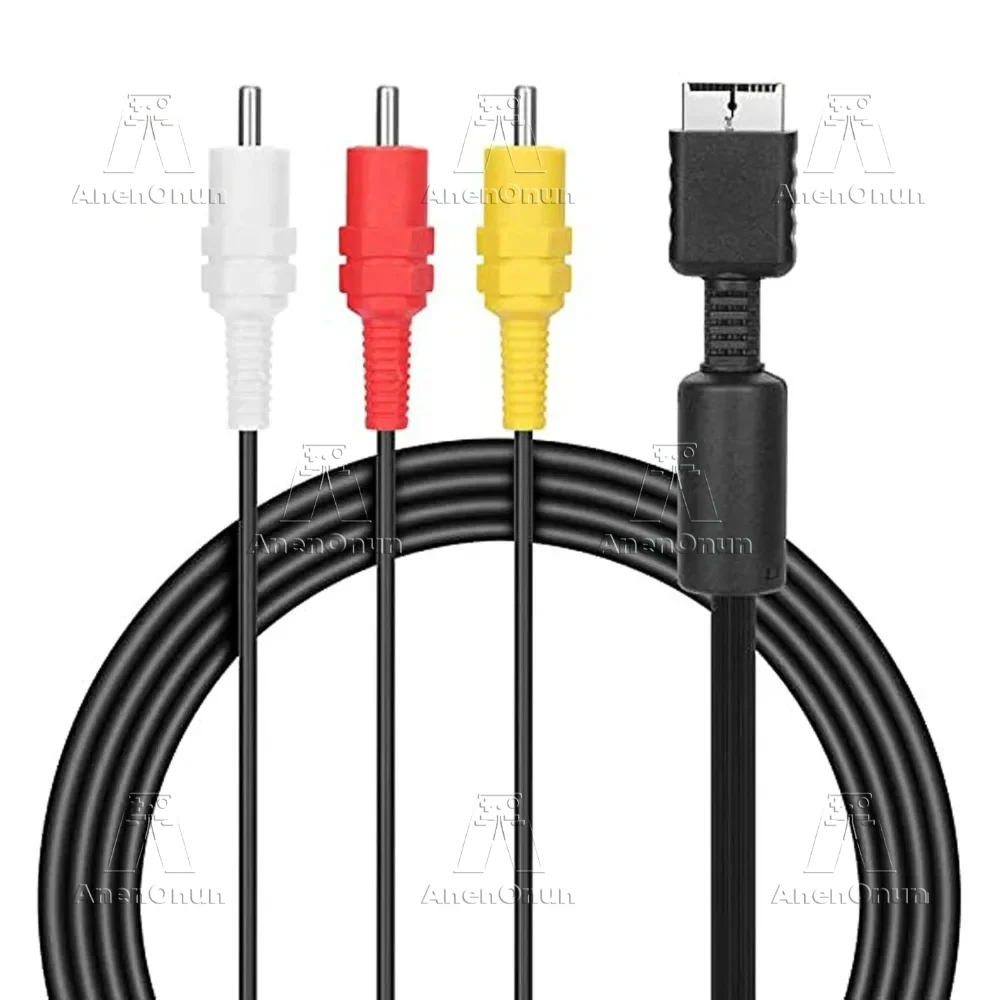 

PS 2/PS 3/PS 1 High Quality AV Cable 1.8M/6ft TV Audio Video Composite Cable Cord Play station Video Game Console Accessories