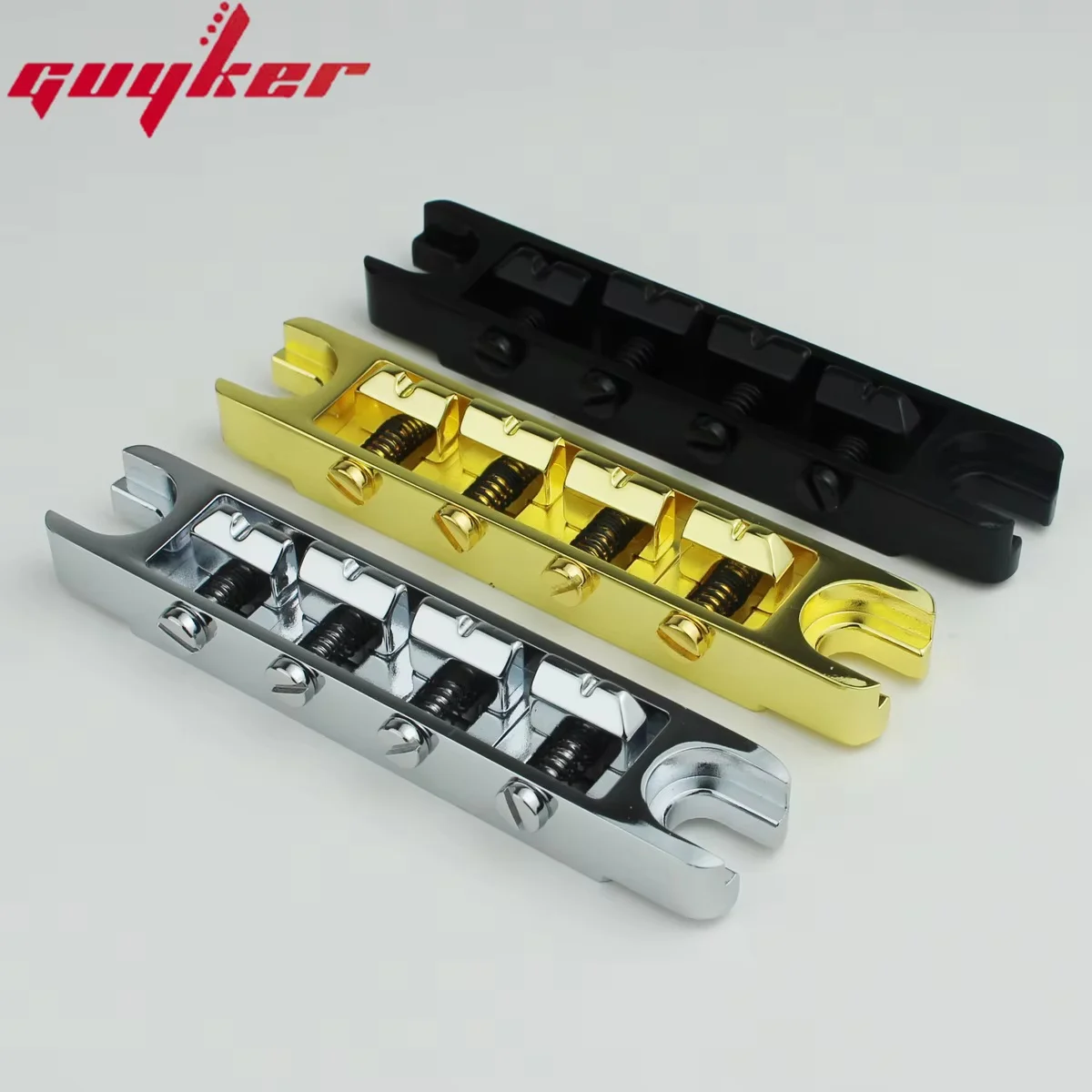 Guyker 1 set of 4-series bass bridge with dedicated drawstring plate, BS004