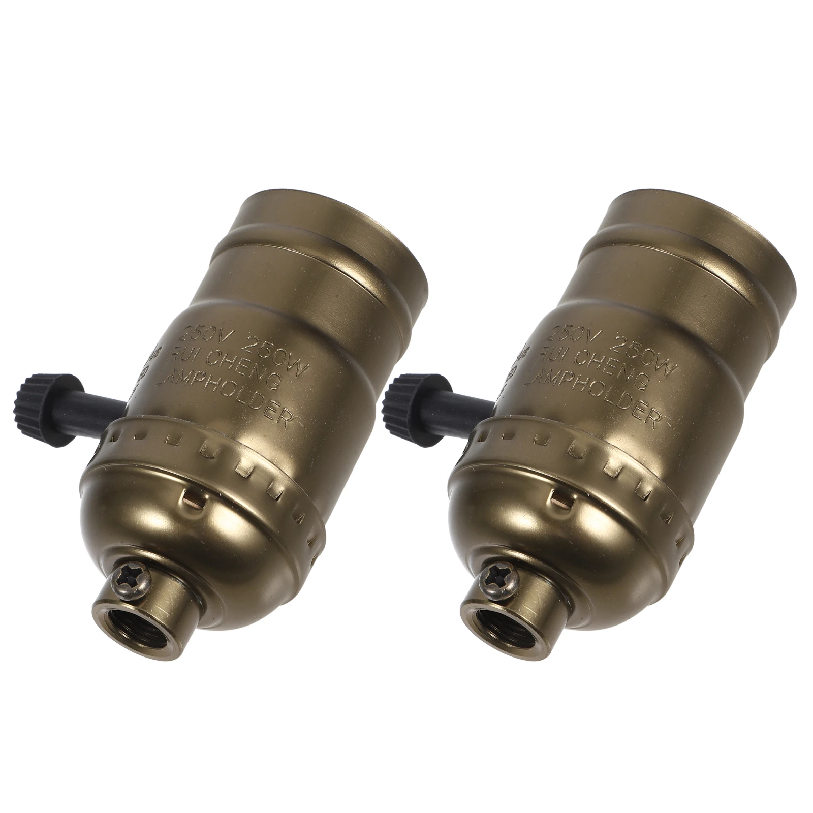 

2Pcs E26 Lamp Socket Replacement Kit Wire Lamp Holder Socket Durable Aluminum Core UL Modern Light