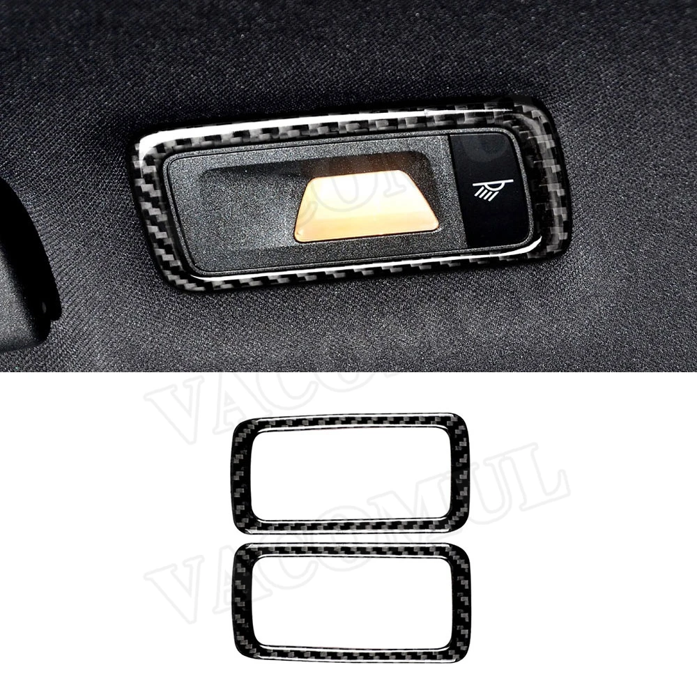 

Carbon Fiber Interior Rear Seat Roof Light Lamp Trim Frame Cover Sticker for Porsche Macan 2015-2018 Car Accessories