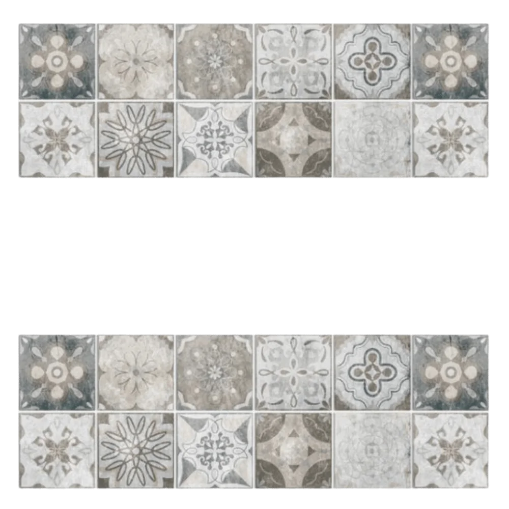 24Pcs Oil Proof PVC Tile Stickers 15x15cm Self Adhesive Decorative Tile Stickers Floral Pattern Tile Decals Schools,
