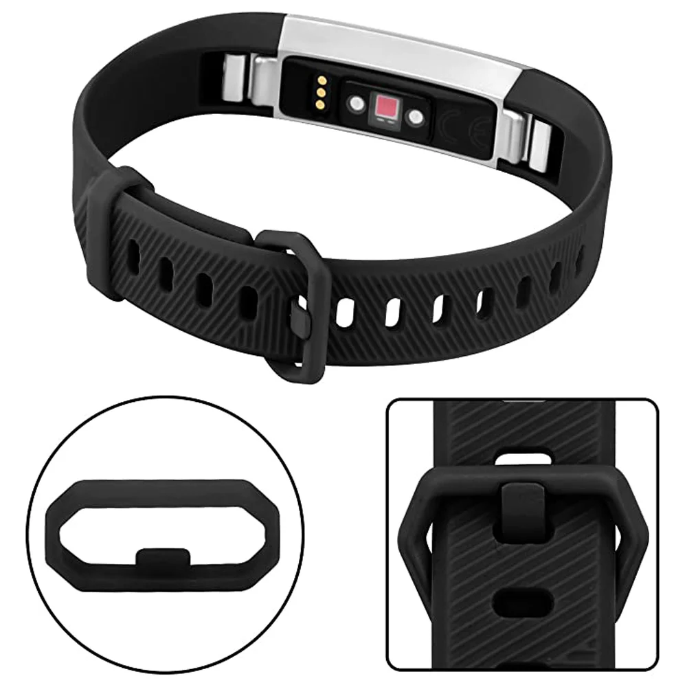 High Quality Soft Silicone Secure Adjustable Band for Fitbit Alta HR Band Wristband Strap Bracelet Watch Replacement Accessories