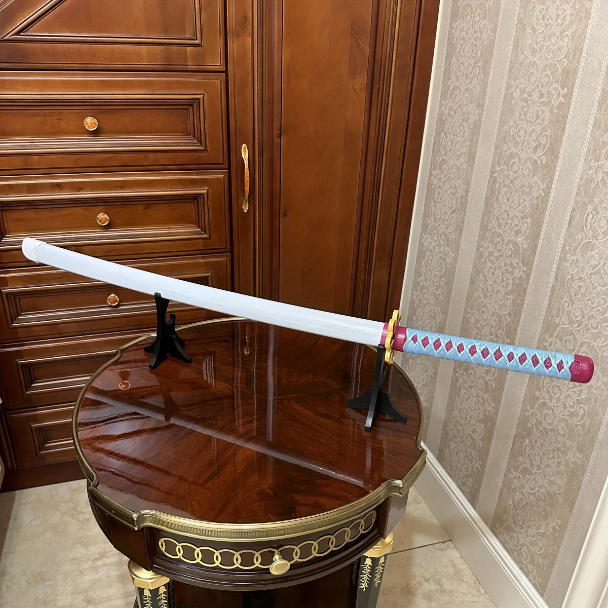 Épée Katana en bois de taille réelle, 39.3 pouces, 100cm, sabre de samouraï Original, couteau Ninja, accessoires de Cosplay, jouet, épée Katana Anime