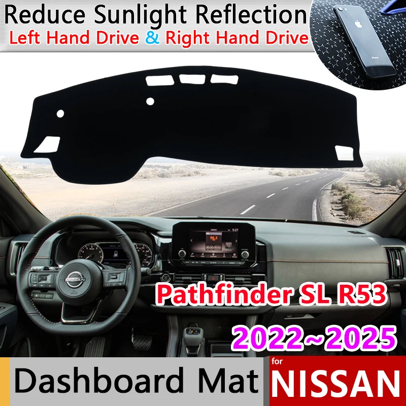 

Car Dashboard Cover Pad for Nissan Pathfinder SL R53 2022~2025 2023 Liner Anti-Slip Mat Sunshade Dashmat Carpet Rug Accessories