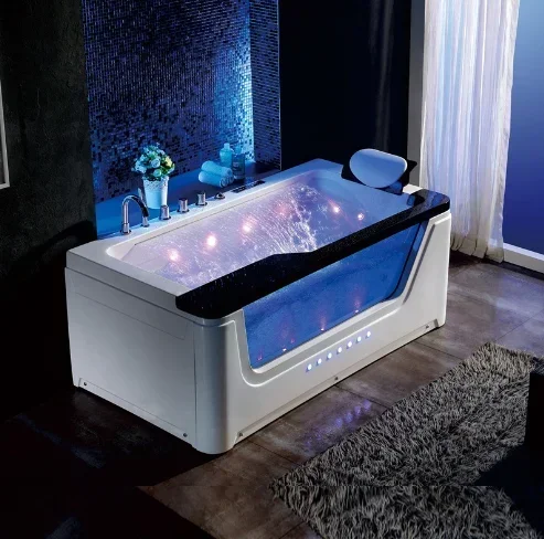 

Двухместная роскошная акриловая отдельностоящая массажная ванна для ванной комнаты отеля