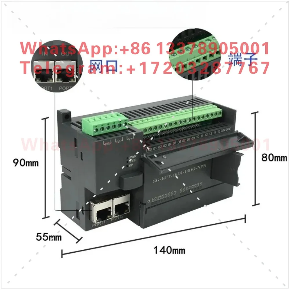 EtherCATHigh Speed EtherCAT Remote IO Module 32 Channel Digital Input Output PLC Expansion Board