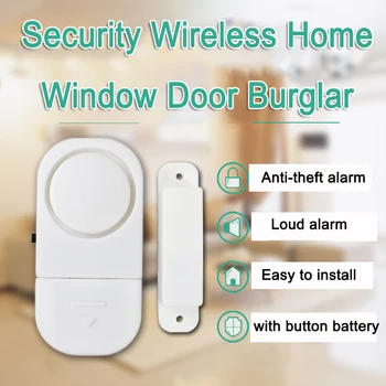 Beveiliging Wireless Home Window Deur Inbreker Alarmsysteem Magnetische Sensor Hotel Beveiliging Apparaat Venster Anti-Diefstal Alarm