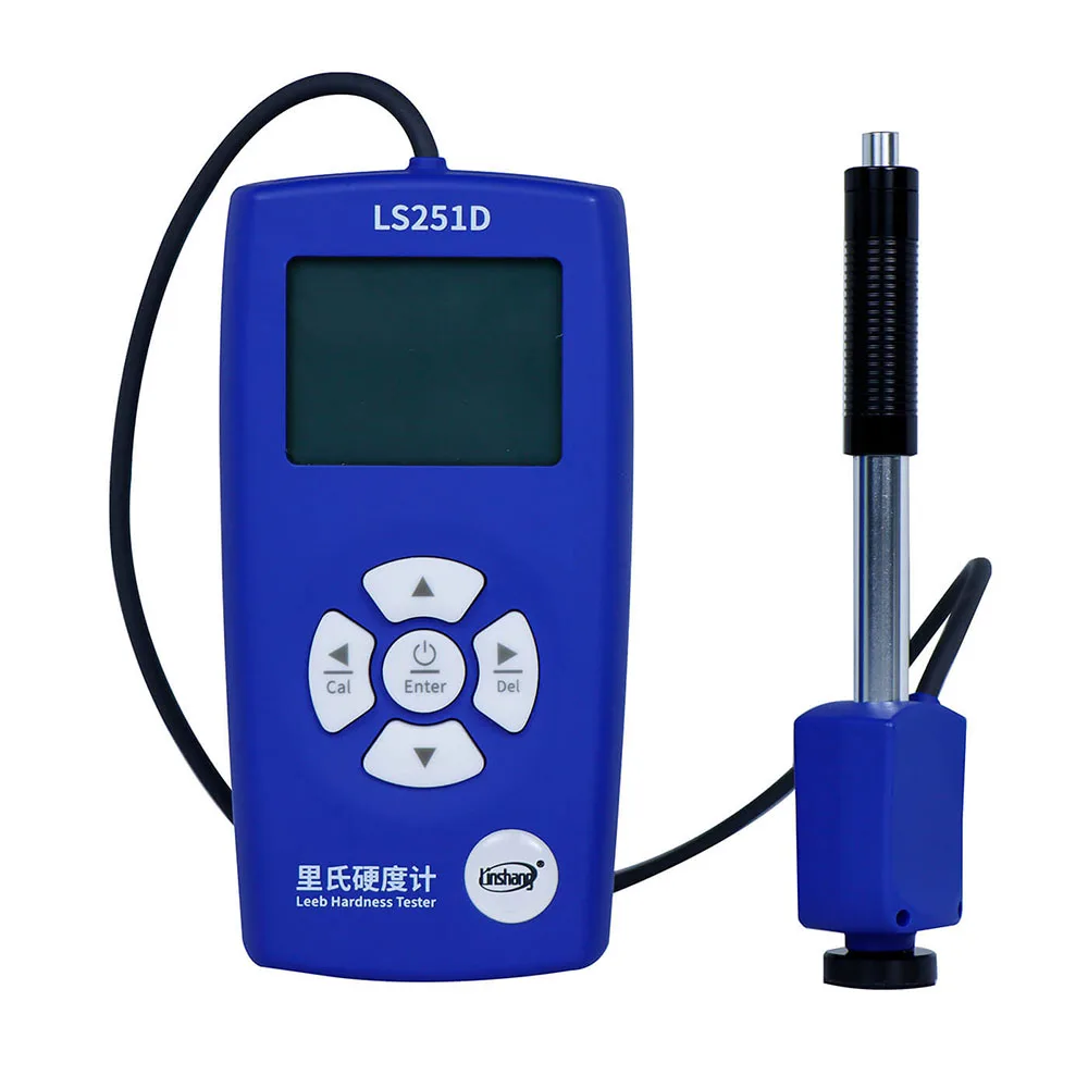 LS251D Leeb Hardness Tester Portable Durometer D Impact Device 360° Measurement Convert to HRA/HRB/HRC HLD Metal Hardness Mmeter