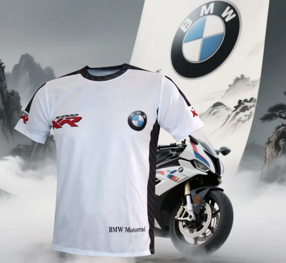 

Лето 25, мужская быстросохнущая футболка BMW S1000XR для мотоцикла, велосипедный костюм, гоночный костюм, новый повседневный дышащий модный костюм с короткими рукавами