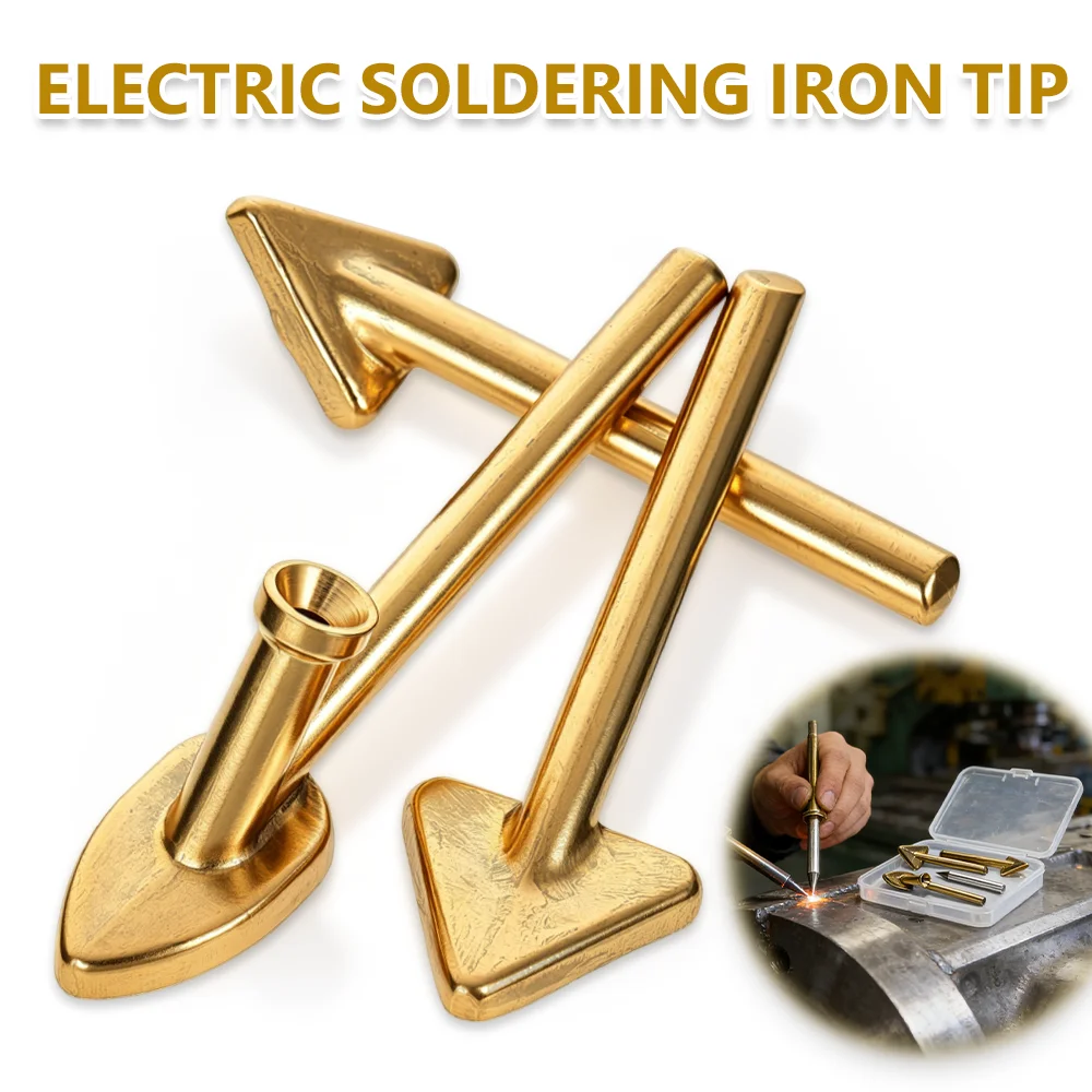3PCS Soldering Iron Tips Set Replaceable Car Bumper Repair Kit Accessory High Durability Fast Heat Transfer, for Welding Machine