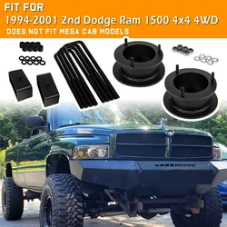 Full Kit Suspension Lift Kit Fit for Dodge Ram 1500 4X4 4WD 1994-2001 / 3” Front+3” Rear Lift Kit Good Quality and Performance