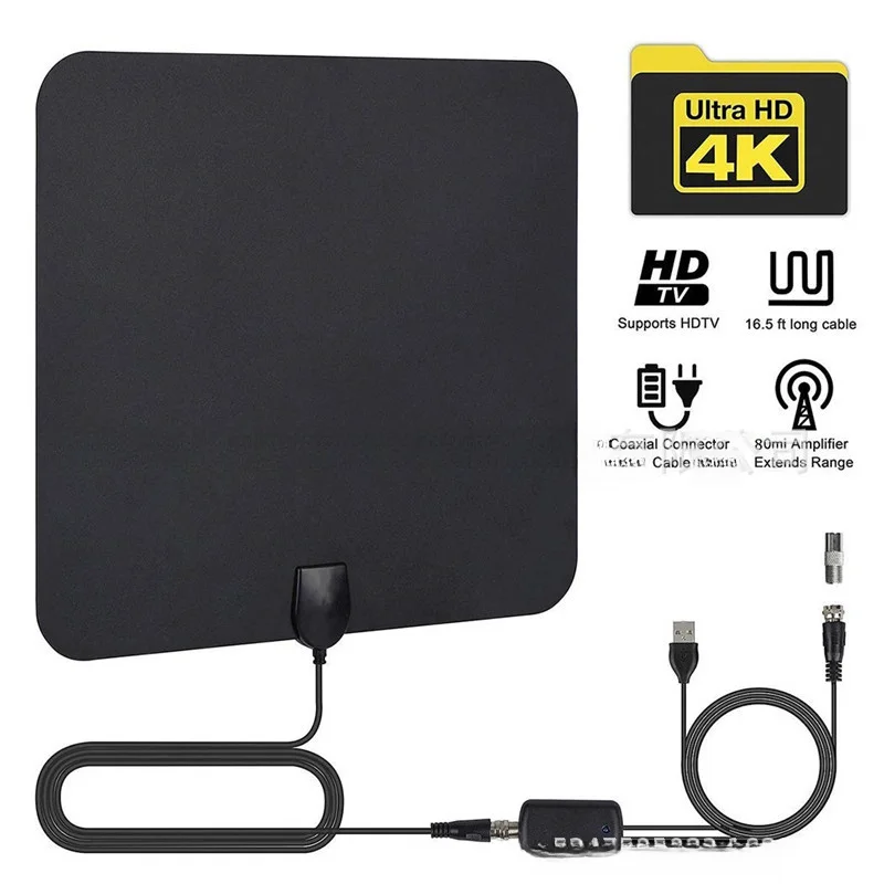 High Definition DVB-T2 4K 1080P Indoor TV Antenna High-Definition TV Antenna Digital Home Indoor TV Antenna