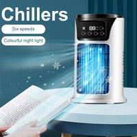 Portable Humidifier Air Conditioner Fan Household Hydrocooling Water mist Cooler Portable Air Adjustment For Office 6 Speed Fan