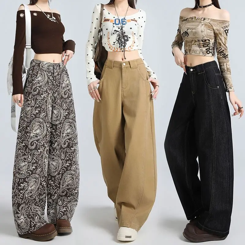 

Women's Y2K Jeans Baggy Denim Pants Vintage Style Loose Fit High Waisted Comfortable Female Casual Streetwear Clothing Pants