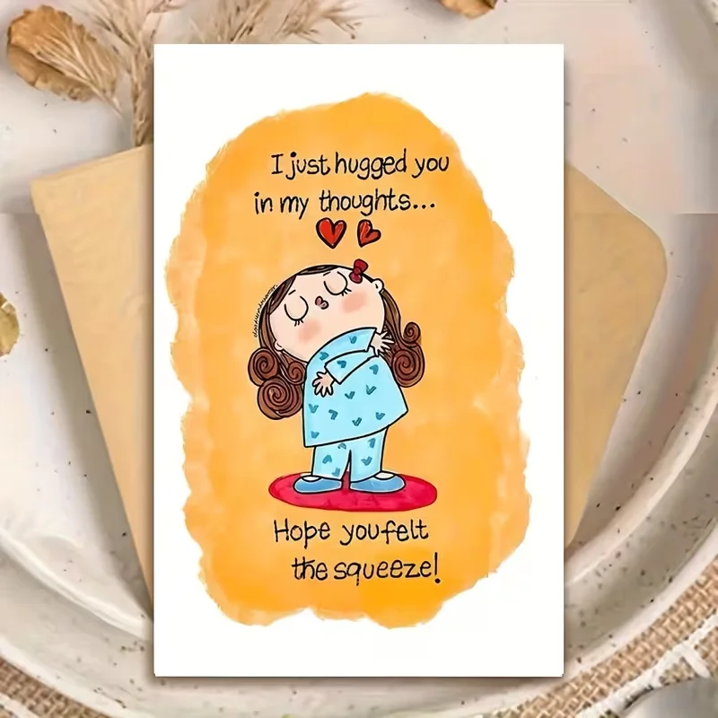 Warm Hugs Thinking of You Card with Envelope, 