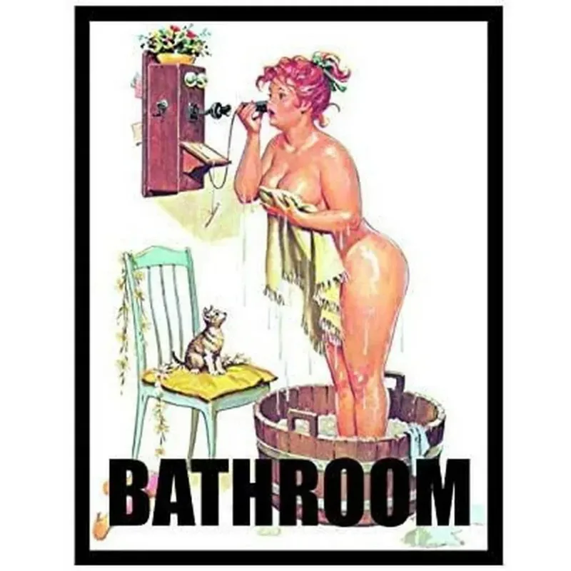 Metal Tin Signs Plaque Pinup Girls Wall Decoration Vintage Art Posters Iron Painting for Man Cave Home Cafe Bathroom Club Bar