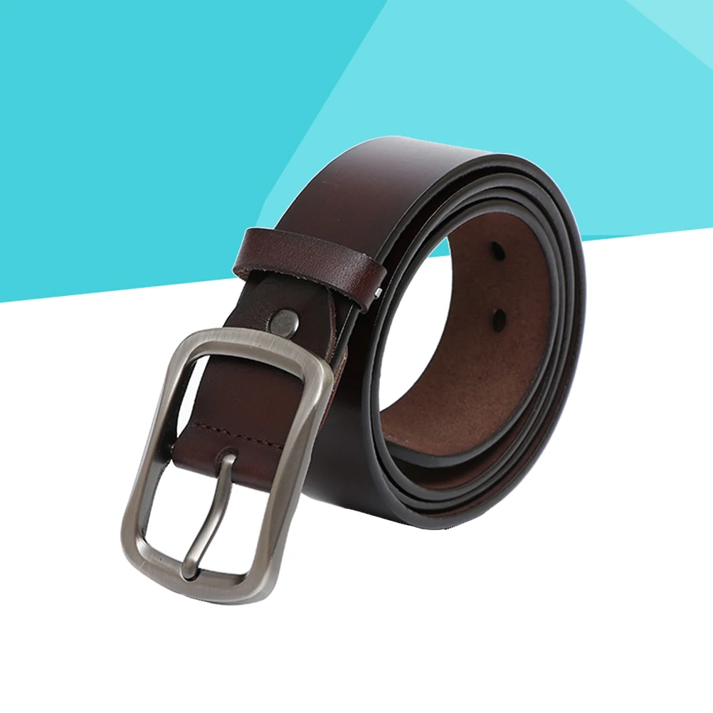 Mannen echte riemen bruin vintage verstelbare koeienhuid riem voor jeans broek stijlvolle mannen koeienhuid riem pin gesp westerse