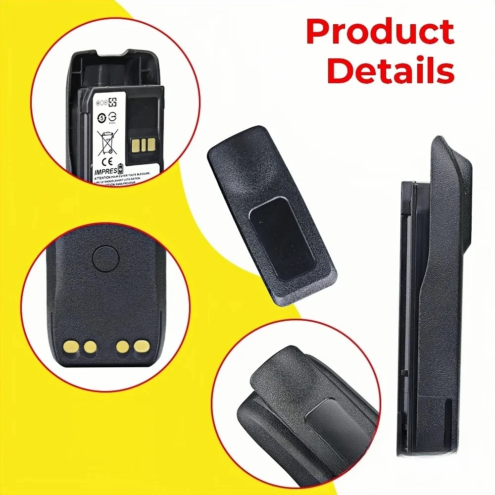 PMNN4878 PMNN4878A IMPRES Lithium Battery 7.2V 2200mAh Replacement Battery For Motorola R5 Radio Equipped with Belt Clip