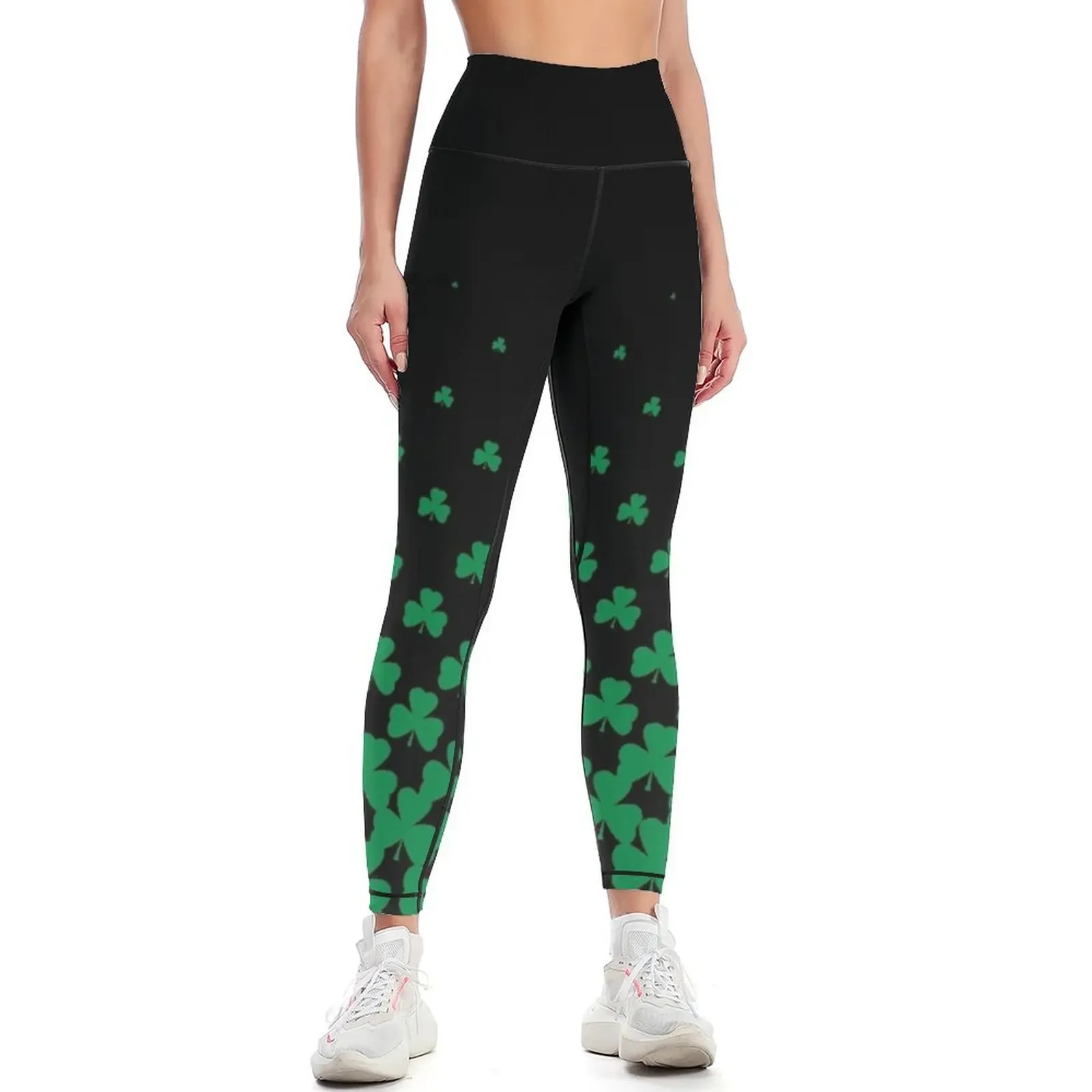 

Irish Shamrock Art Leggings Leginsy push up push up tights for sport set Womens Leggings