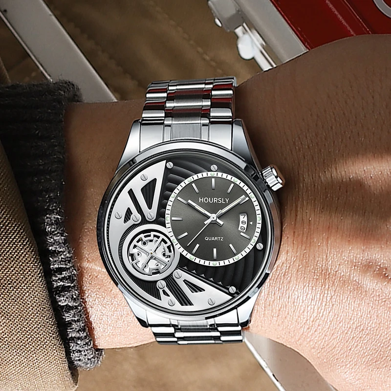 

Золотые мужские наручные часы, лучший бренд класса люкс, уникальный дизайн, креативные мужские часы, модные мужские кварцевые наручные часы высокого качества, стальной ремешок