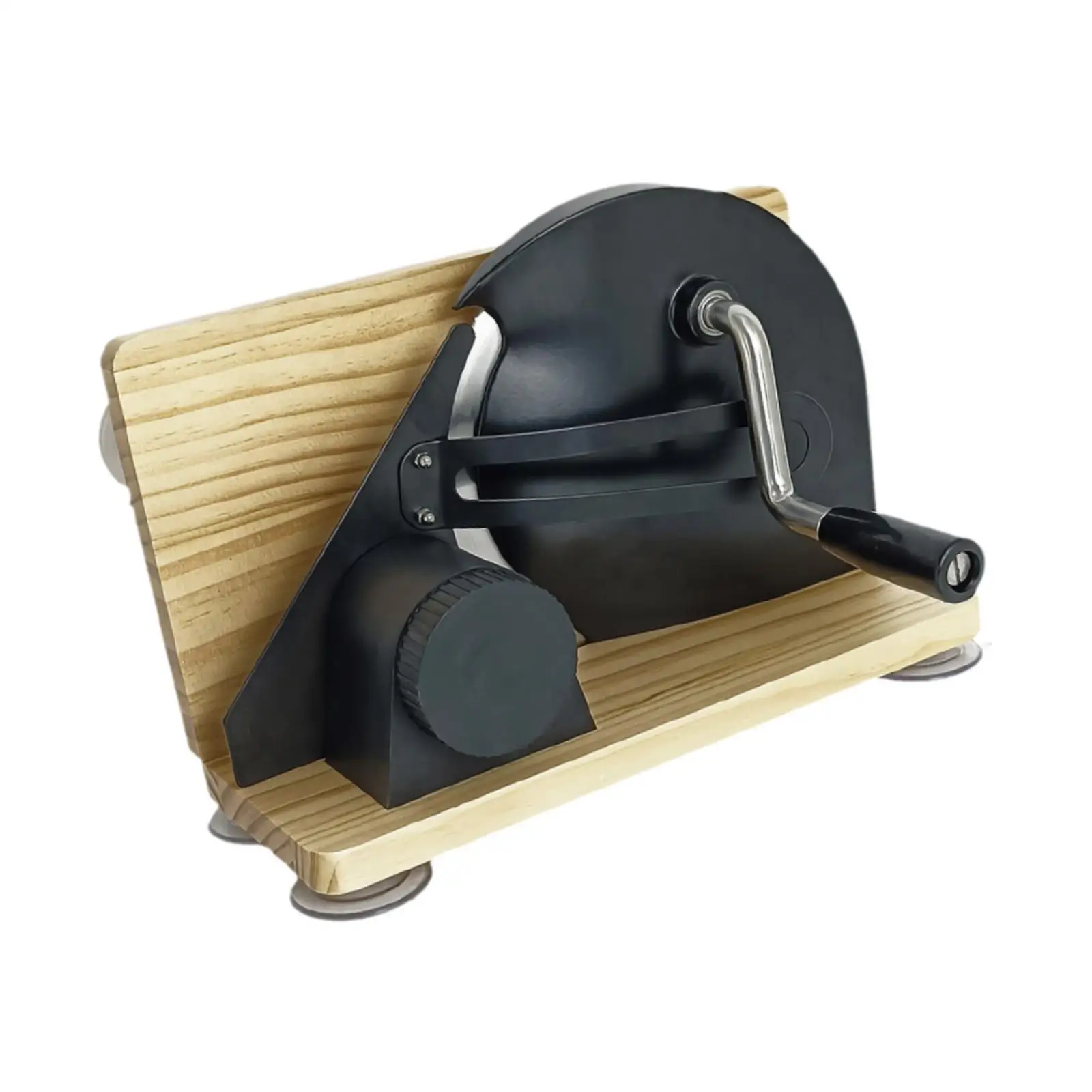 Artisanal with Crank Wooden Base Adjustable Cutting Stainless Steel Suitable for Preparing Sandwiches Kitchen But