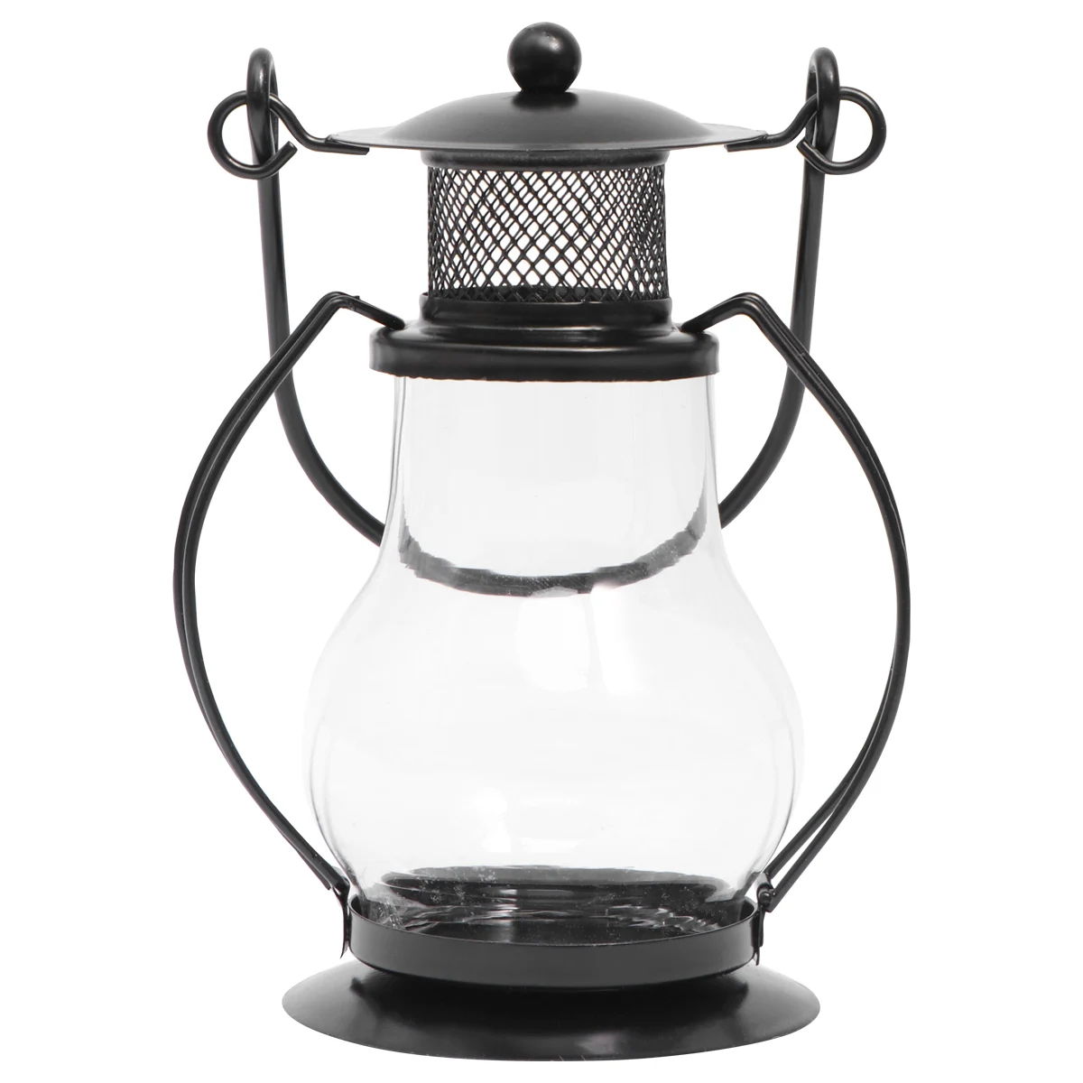 

Iron Candlestick Retro Design Bedroom Dining Room Cafe Ornament Portable Handle LED European Style Decor