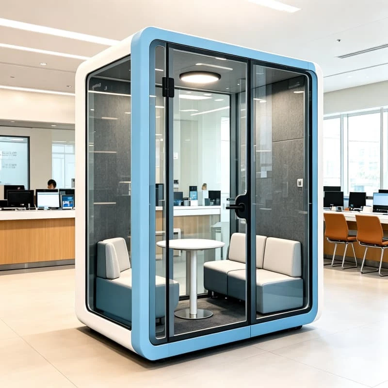 Demountable Soundproof Booth Acoustic Pod Modular Office Cabin For Flexible Workspace Design Customized Prefab Soundproof Booth