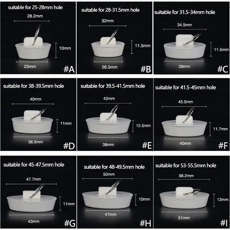 L4MB bồn tắm cao su plug Universal Drain Stopper phích cắm bồn tắm Bồn tắm Nước đóng nút MOP Pool Plug cho bồn rửa bồn tắm bồn