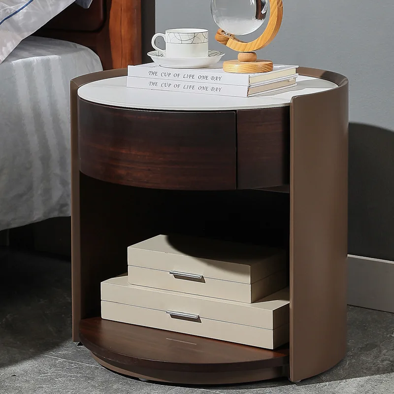 Bedside table Bedroom round simple bedside cabinet
